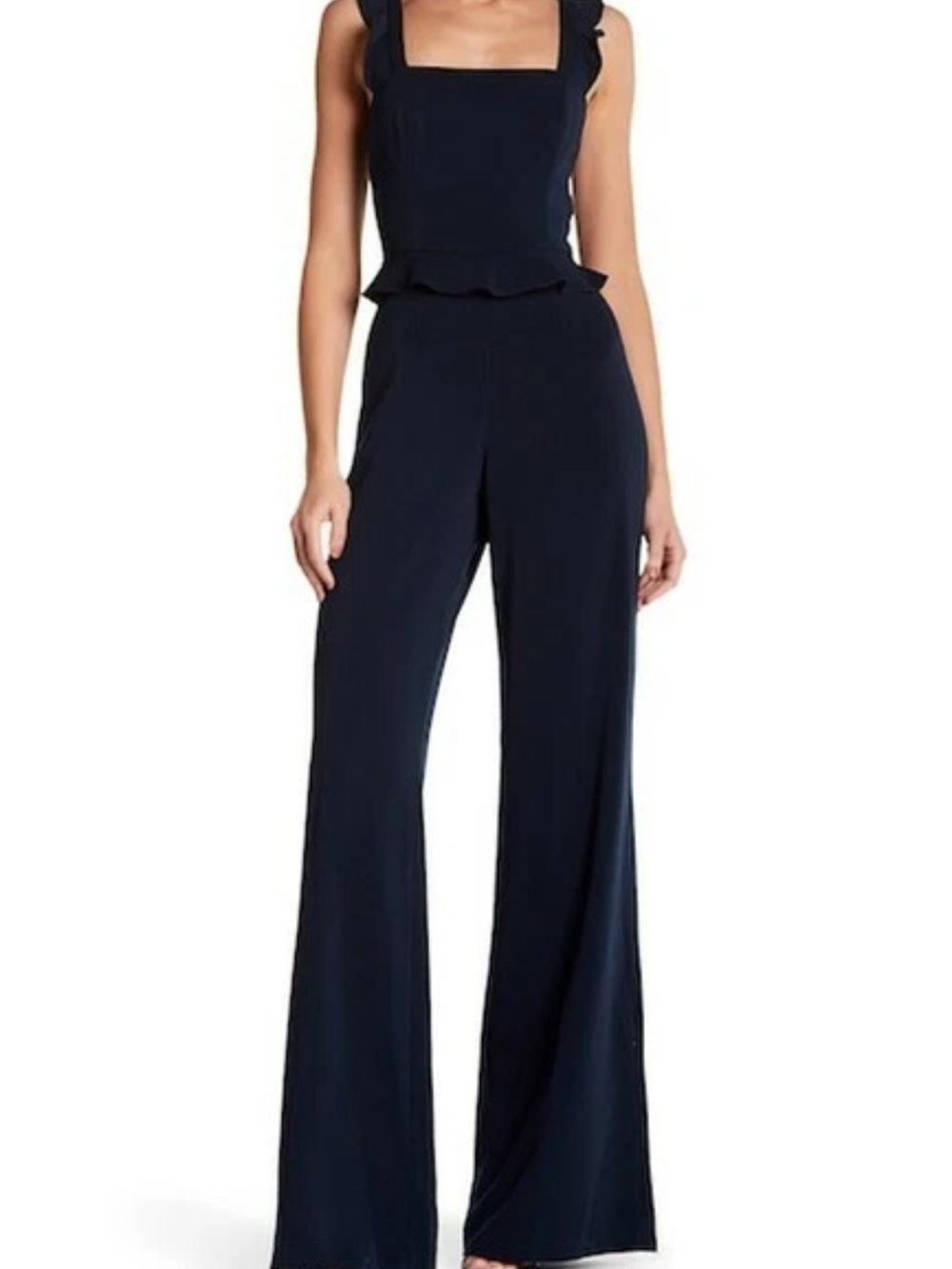 Jay Godfrey size 6 Navy Wide-Leg Jumpsuit